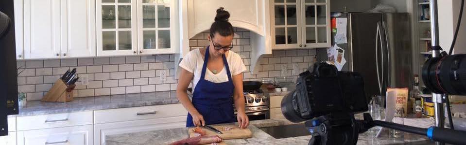 Katherine Martinelli in the kitchen