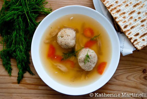 vegetarian matzo ball soup - Husbands That Cook