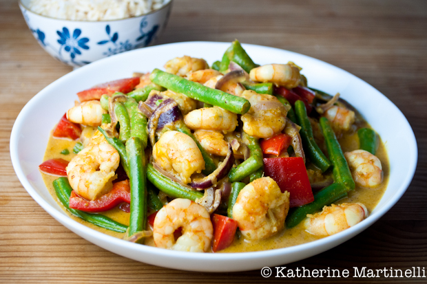 Thai shrimp coconut curry ~ KatherineMartinelli.com