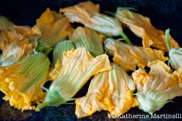 Baked Stuffed Squash Blossoms