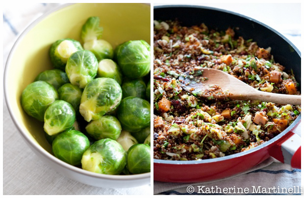 Quinoa Salad with Shaved Brussels Sprouts